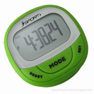 Pedometers with Time Display, Available in Many Colors